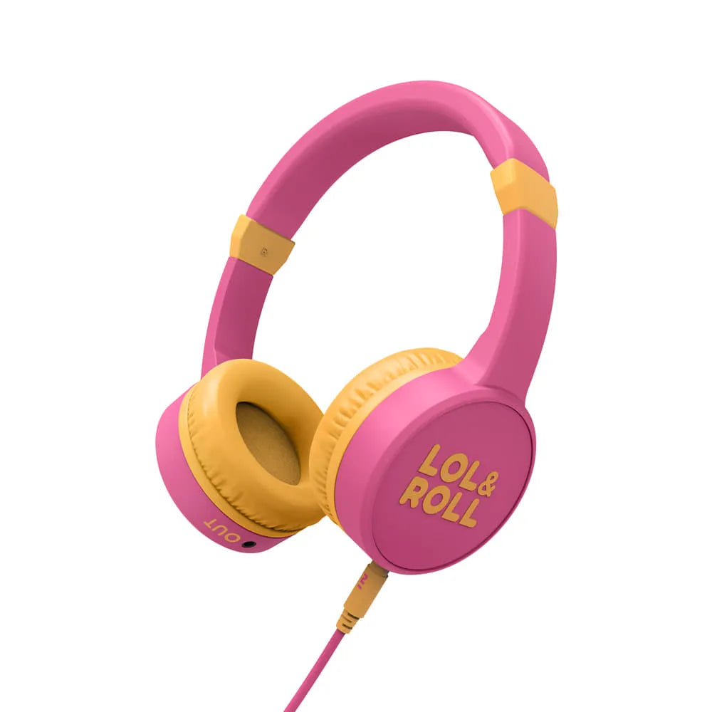 HEADPHONES FUCSIA Y AMARILLO